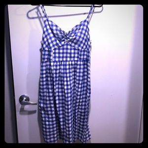 Blue gingham dress, size 8